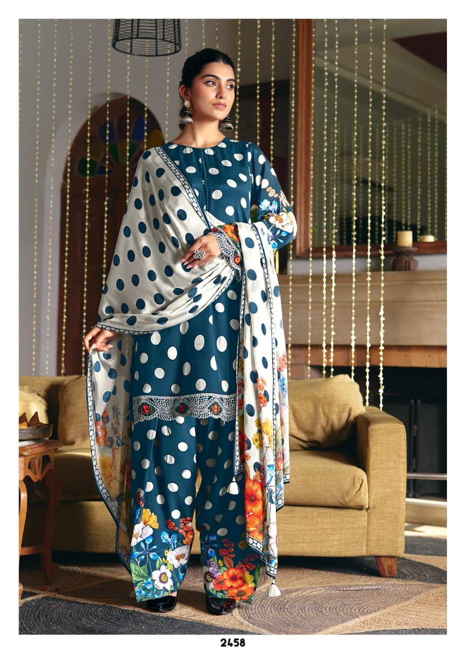 TOHFA VOL 103 By Kimora suit 2455 TO 2458 Series Stylish Beautiful Colourful Muslin Dresses At Wholesale Price